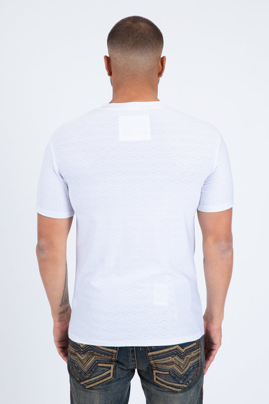 white all over pattern tee back platini