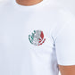 white mexican eagle flag tee detail platini