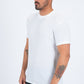 white solid texture tee side platini