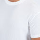 white solid texture tee detail platini