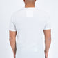 white solid texture tee back platini