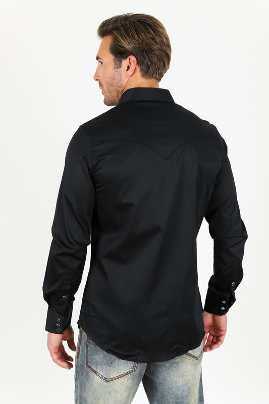 black winslow western shirt men platini back