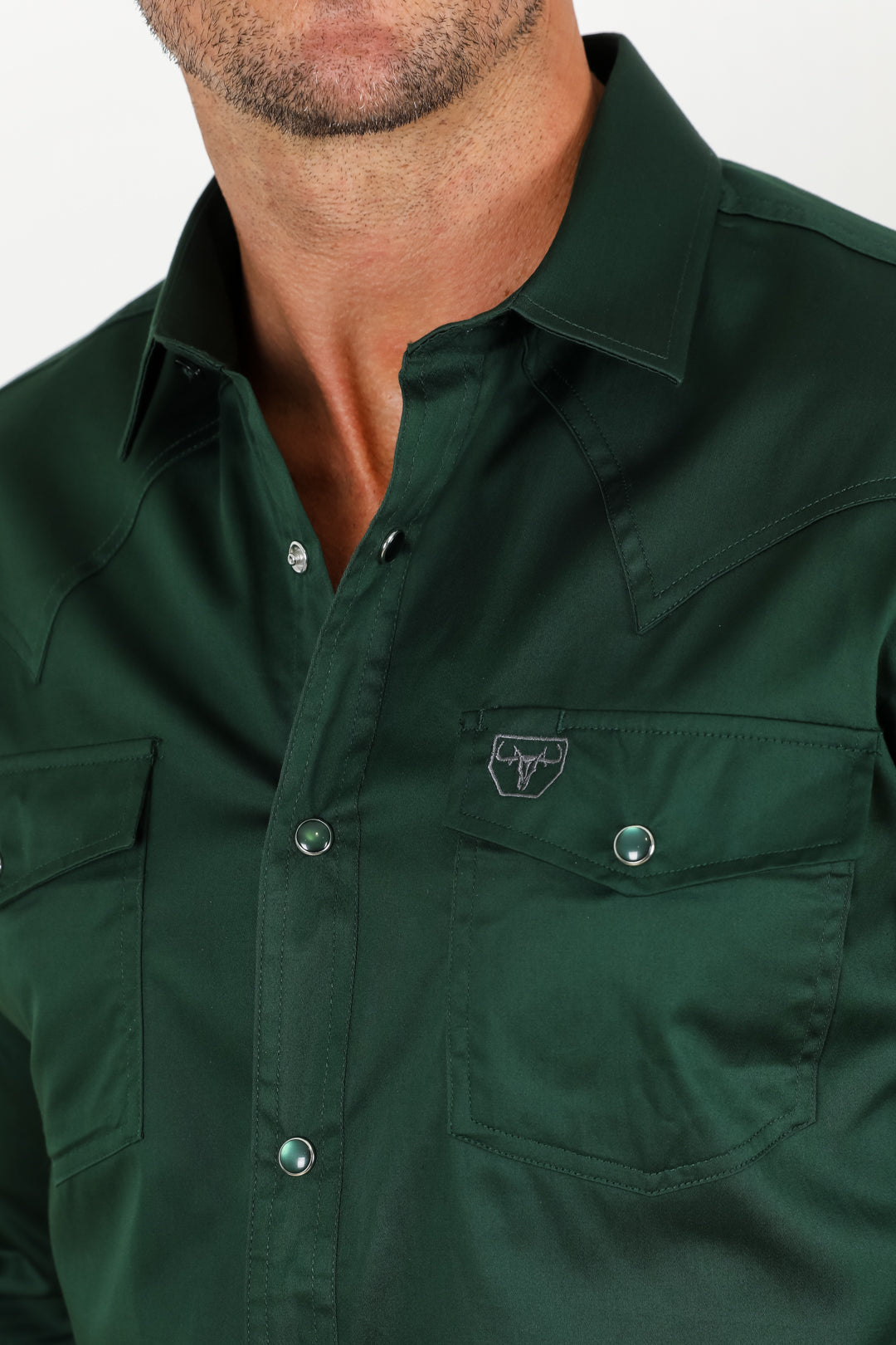 forest green winslow western shirt men platini detail