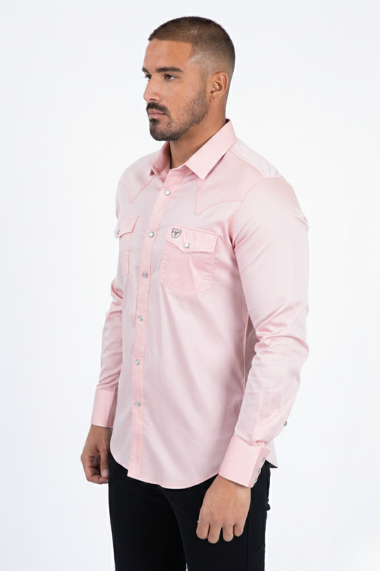 light pink winslow western shirt men platini detail-2
