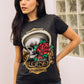black american legend skull roses tee front platini