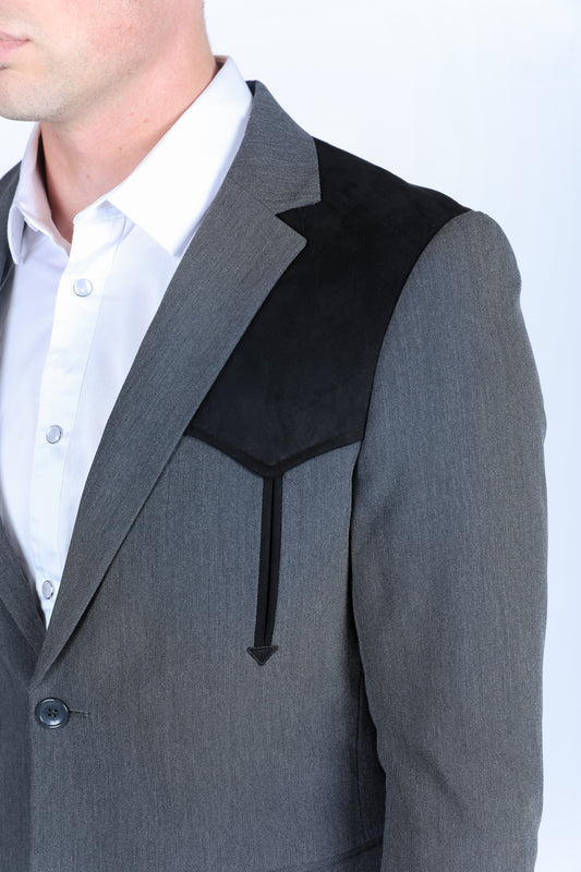 charcoal wystan contrast yoke suit men platini detail-2