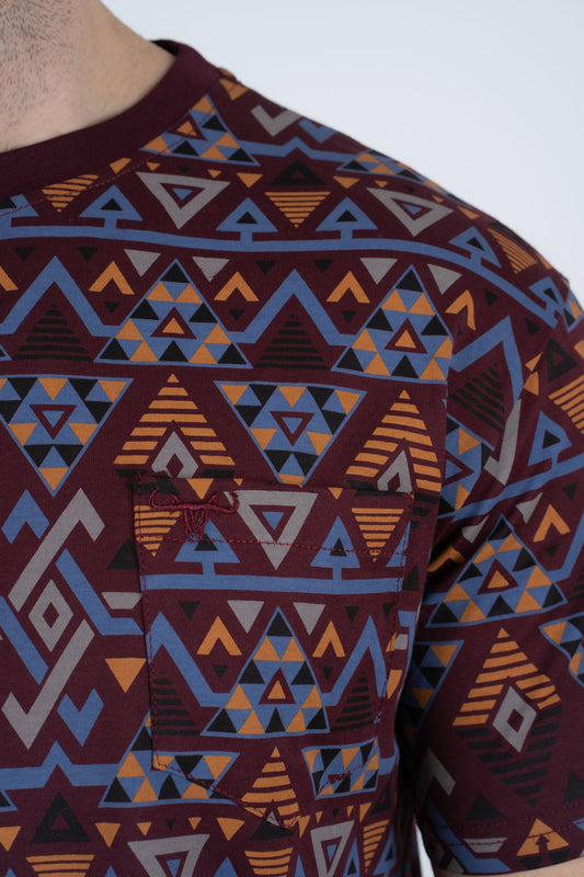 Cotton Aztec Print Tee