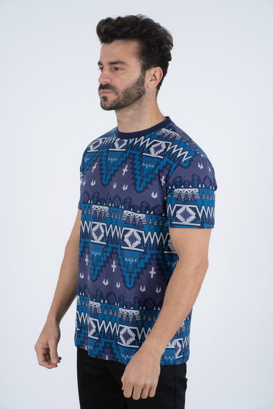Cotton Aztec Print Tee