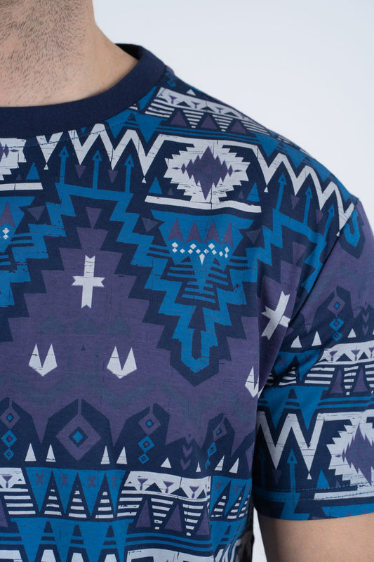Cotton Aztec Print Tee