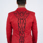 Men's Double Button Red Blazer