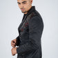 Men's Double Button Rhinestone Black Blazer