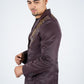 Men's Double Button Rhinestone Wine Blazer