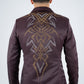 Men's Double Button Rhinestone Wine Blazer