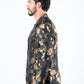 Men's Double Button Brown Flowers Print Blazer