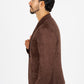 Men's Double Button Brown Suede Blazer