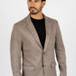 Men's Double Button Mink Faux-Suede Blazer