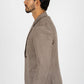 Men's Double Button Mink Faux-Suede Blazer