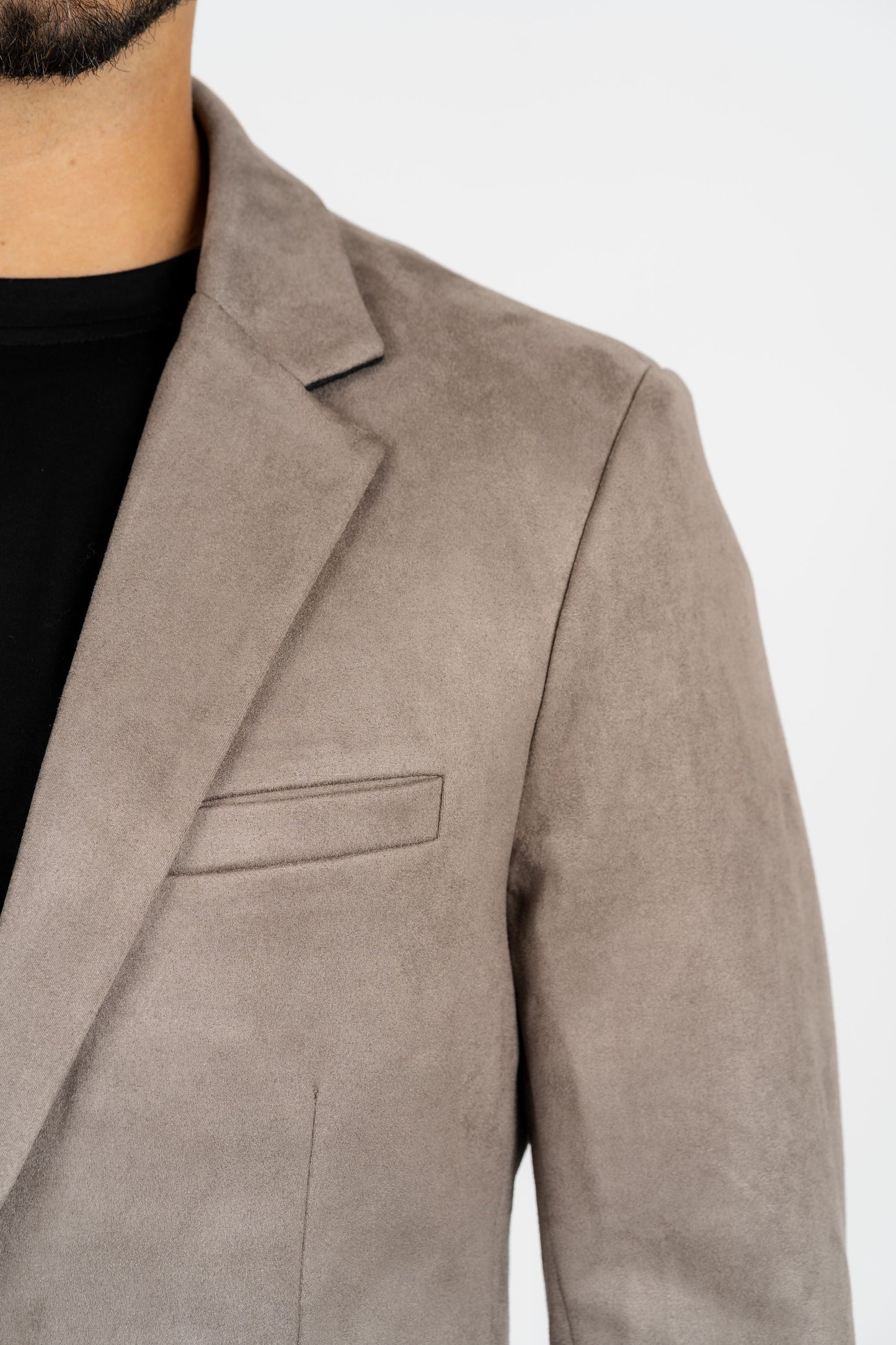 Men's Double Button Mink Suede Blazer