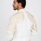 Men's White Rhinestone Bomber Jacket