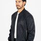 Men's Black Rhinestone Bomber Jacket