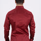 Men's Cotton Red Monogram Digital Print Dress Shirt