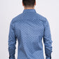 Men's Cotton Blue Aztec Digital Print Dress Shirt