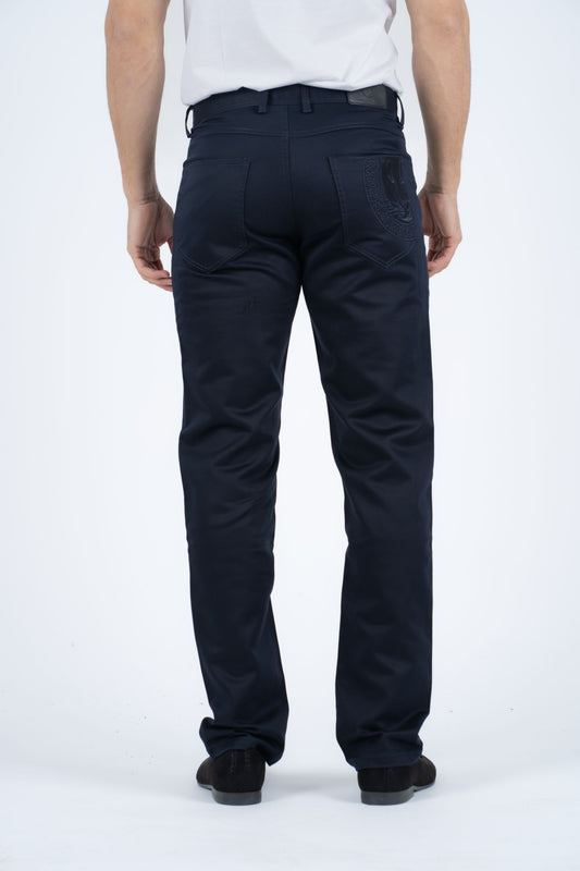 Slade Men's Navy Relaxed Fit Stretch Pants