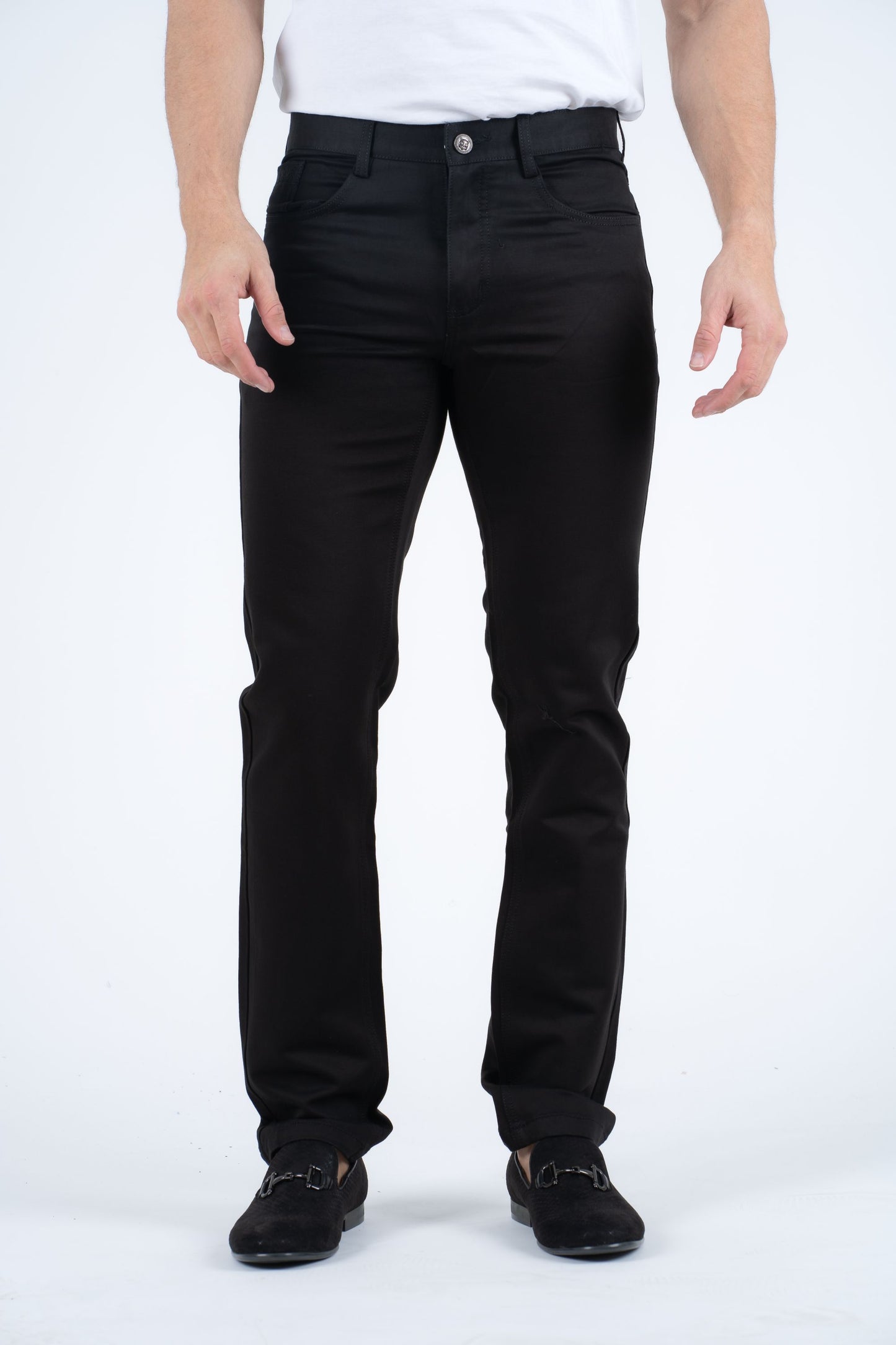 Slade Men's Black Relaxed Fit Stretch Pants