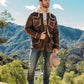 Men's Brown Suede Jacket w/ Faux Shearling-lined