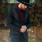 Men's Double Button Rhinestone Black Blazer