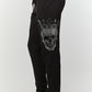 Men's Rhinestones Skull Slim Fit Sweatpants