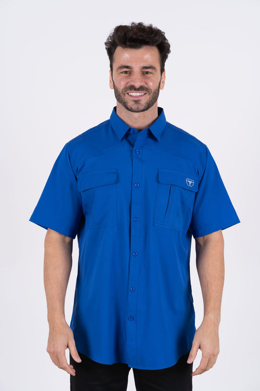 Men's Fishing Royal Short Sleeve Shirt