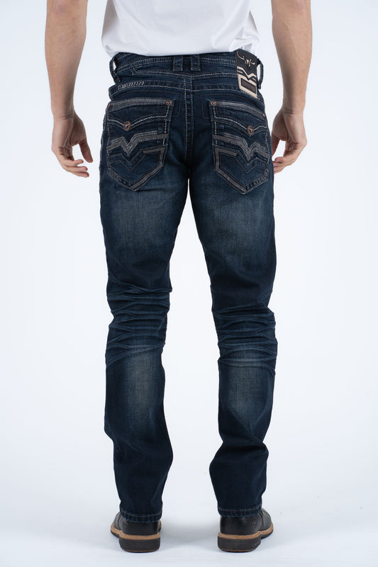 Holt Men's Indigo Slim Boot Cut Jeans