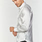 Men's Satin White Dress Shirt