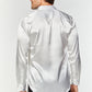 Men's Satin White Dress Shirt