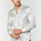 Men's Satin White Dress Shirt