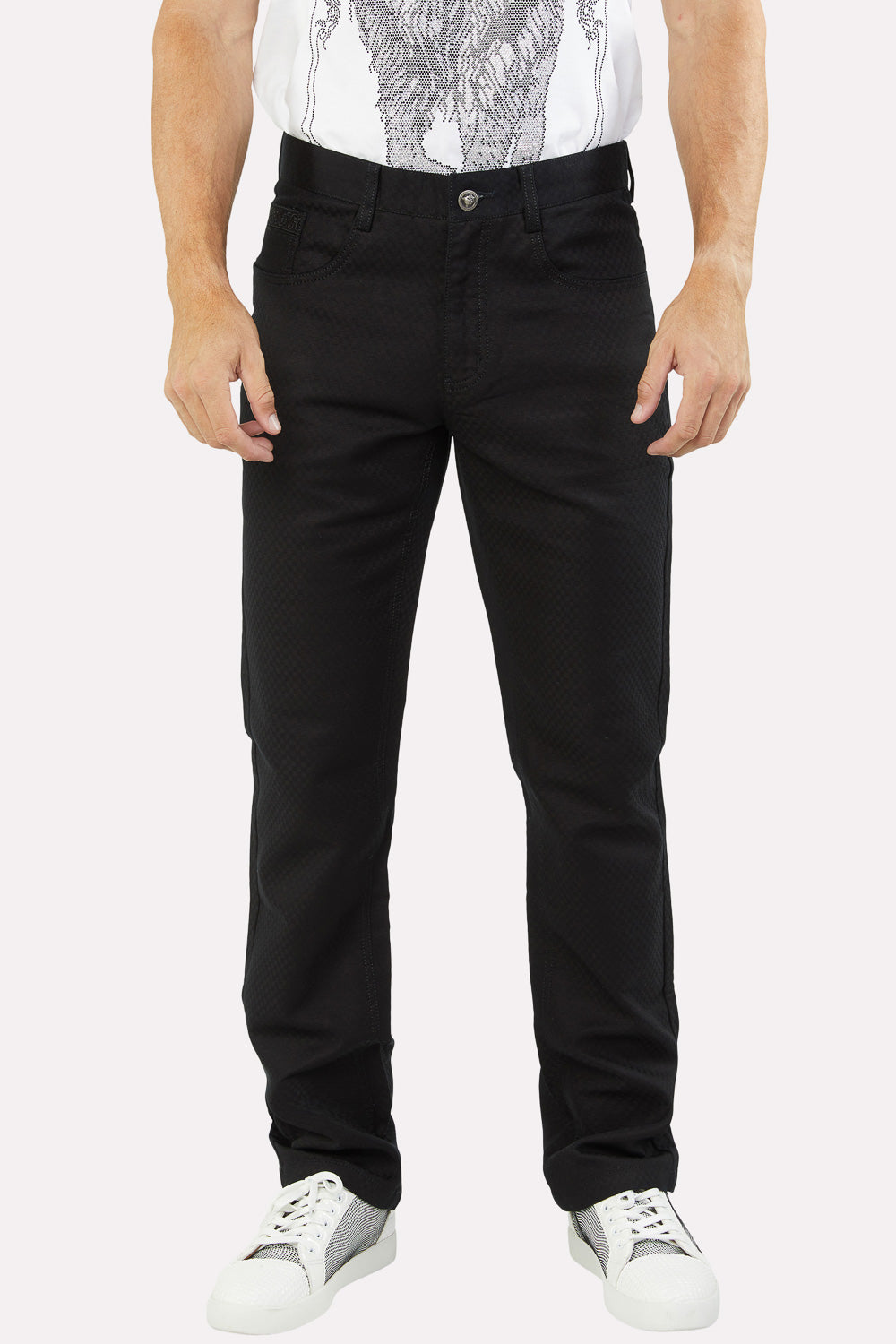 Slade Men's Black Relaxed Fit Stretch Pants