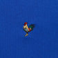 Mens Rooster Chest Embroidery Royal Blue T-shirt