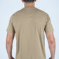Mens Rooster Chest Embroidery Khaki T-shirt