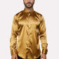 Men's Satin Gold Dress Shirt