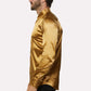 Men's Satin Gold Dress Shirt