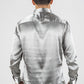 Men's Satin Silver Dress Shirt