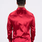 Men's Satin Red Dress Shirt