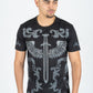 Men's Cotton Black Rhinestone T-shirt
