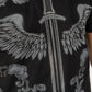 Men's Cotton Black Rhinestone T-shirt
