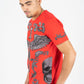 Men's Cotton Orange Rhinestone T-shirt
