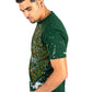 Men's Cotton Green Rhinestone T-shirt