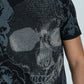 Men's Cotton Black Rhinestone T-shirt