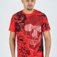 Men's Cotton Red Rhinestone T-shirt