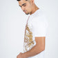 Men's Cotton White Rhinestone T-shirt